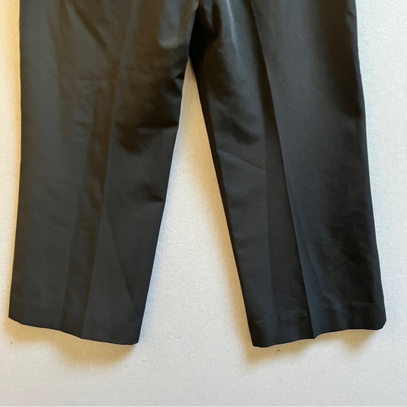 M Siamo Solid Black Ribbed Knit Waist Straight Leg Trouser Pants Sz 6 - Picture 5 of 11